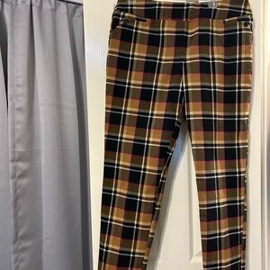Chic Plaid Ankle Trousers
